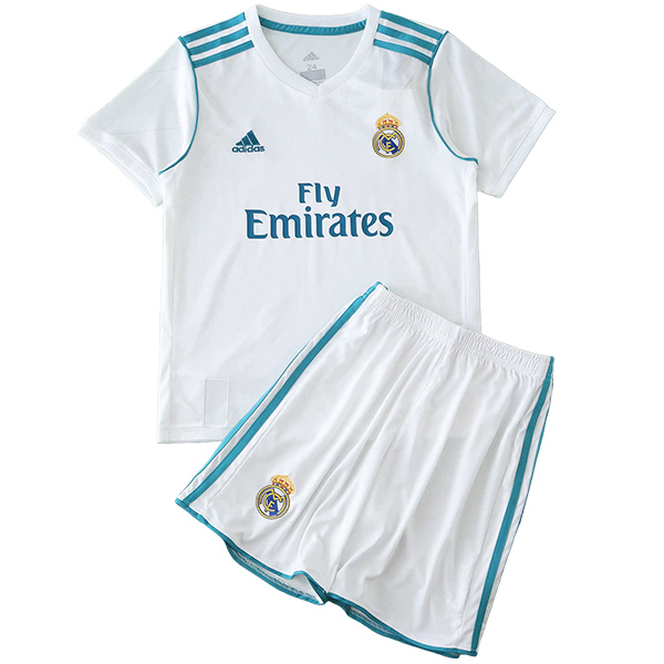 ריאל-2017-ילדים Kit Júnior Real Madrid Home 2017-2018 - Imagem 1